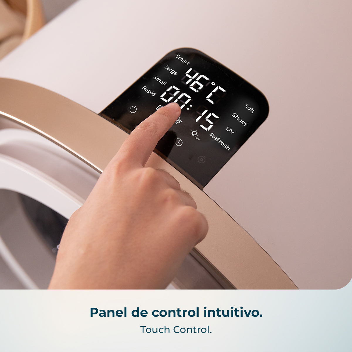 Cecotec Bolero DressCode Dry 3500V Gold Secado Rápido Eficiente 3 kg Diseño Oro Cromado Compacto para Hogar