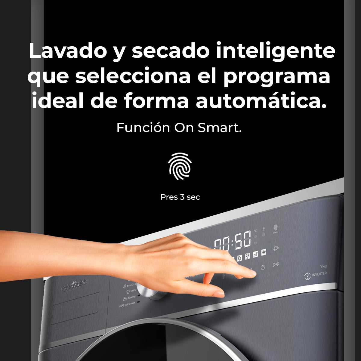 Cecotec Bolero Wash And Dry 10680 Inverter Titanium A Lavadora Secadora 10 Kg Lavado 6 Kg Secado