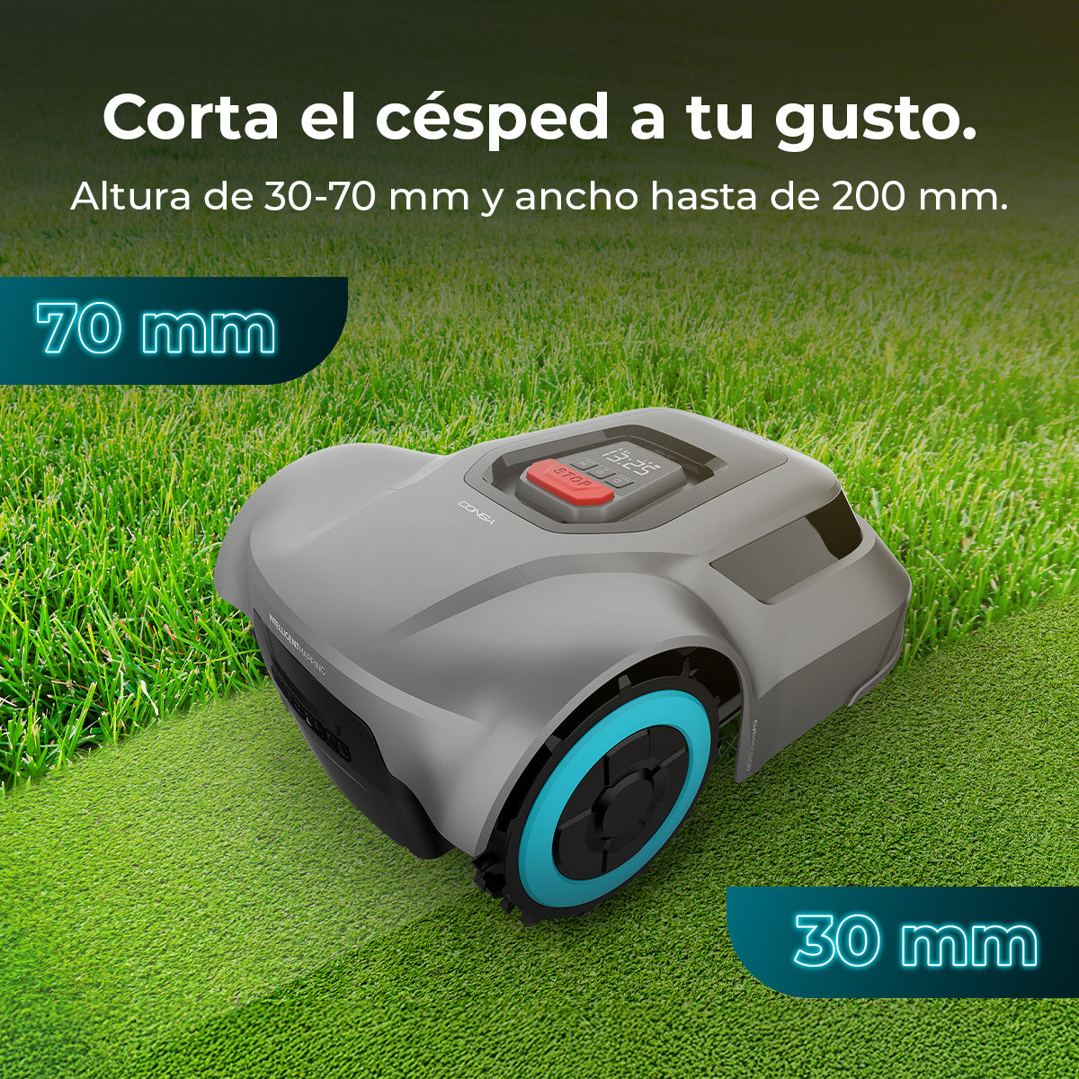 Cecotec Conga GrassHopper 500 Map Connected Robot Cortacésped para 500 m2 con Mapeo Inteligente