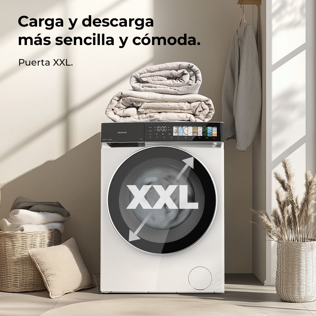 Cecotec Lavadora Bolero DressCode 9970 Direct Drive 9 kg Clase A Ahorro Energía Grandes Cargas