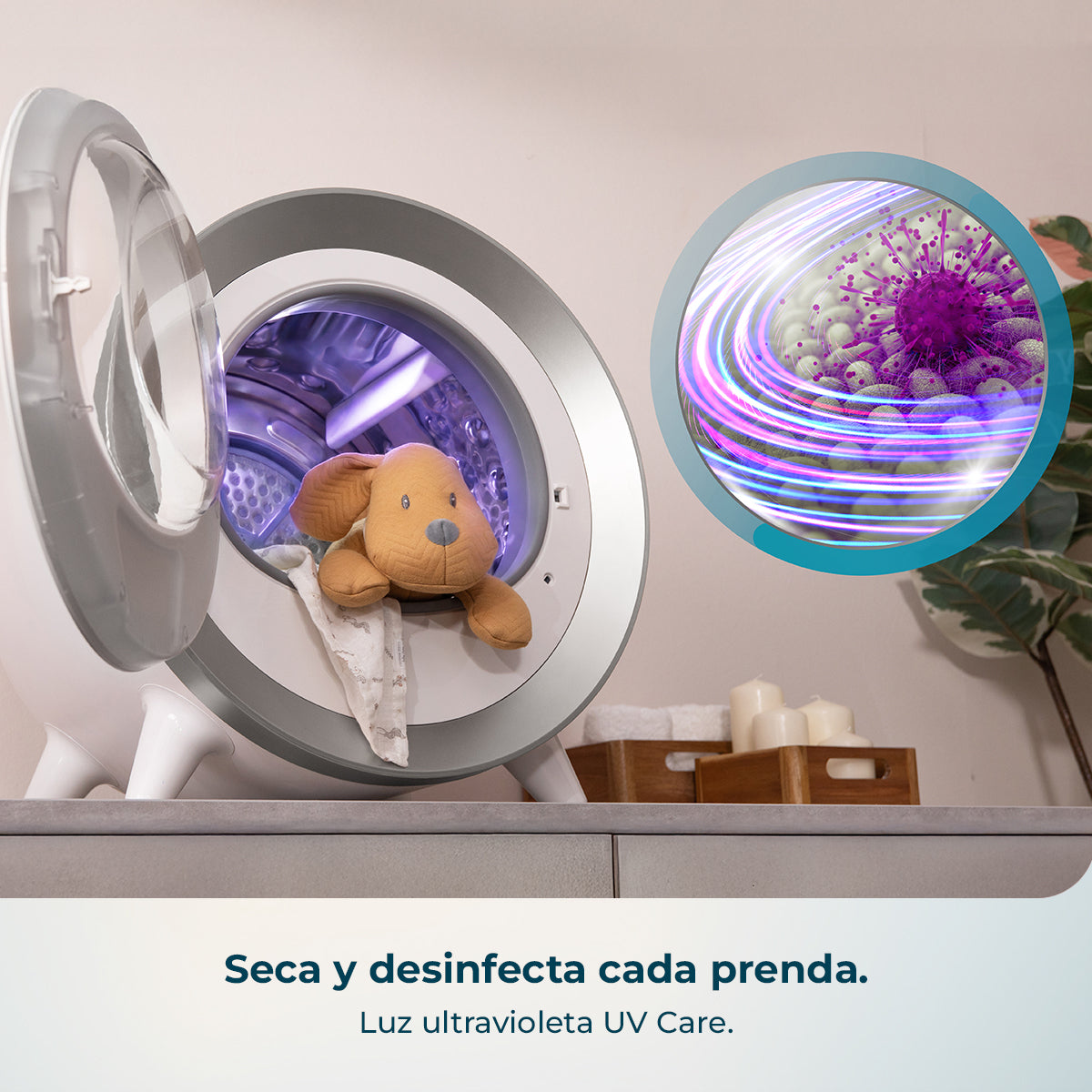 Cecotec Bolero DressCode Dry 3500V Gold Secado Rápido Eficiente 3 kg Diseño Oro Cromado Compacto para Hogar