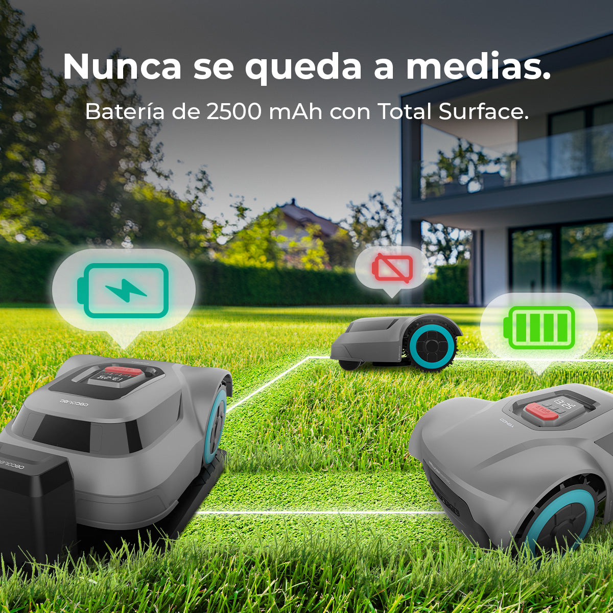Cecotec Conga GrassHopper 500 Map Connected Robot Cortacésped para 500 m2 con Mapeo Inteligente