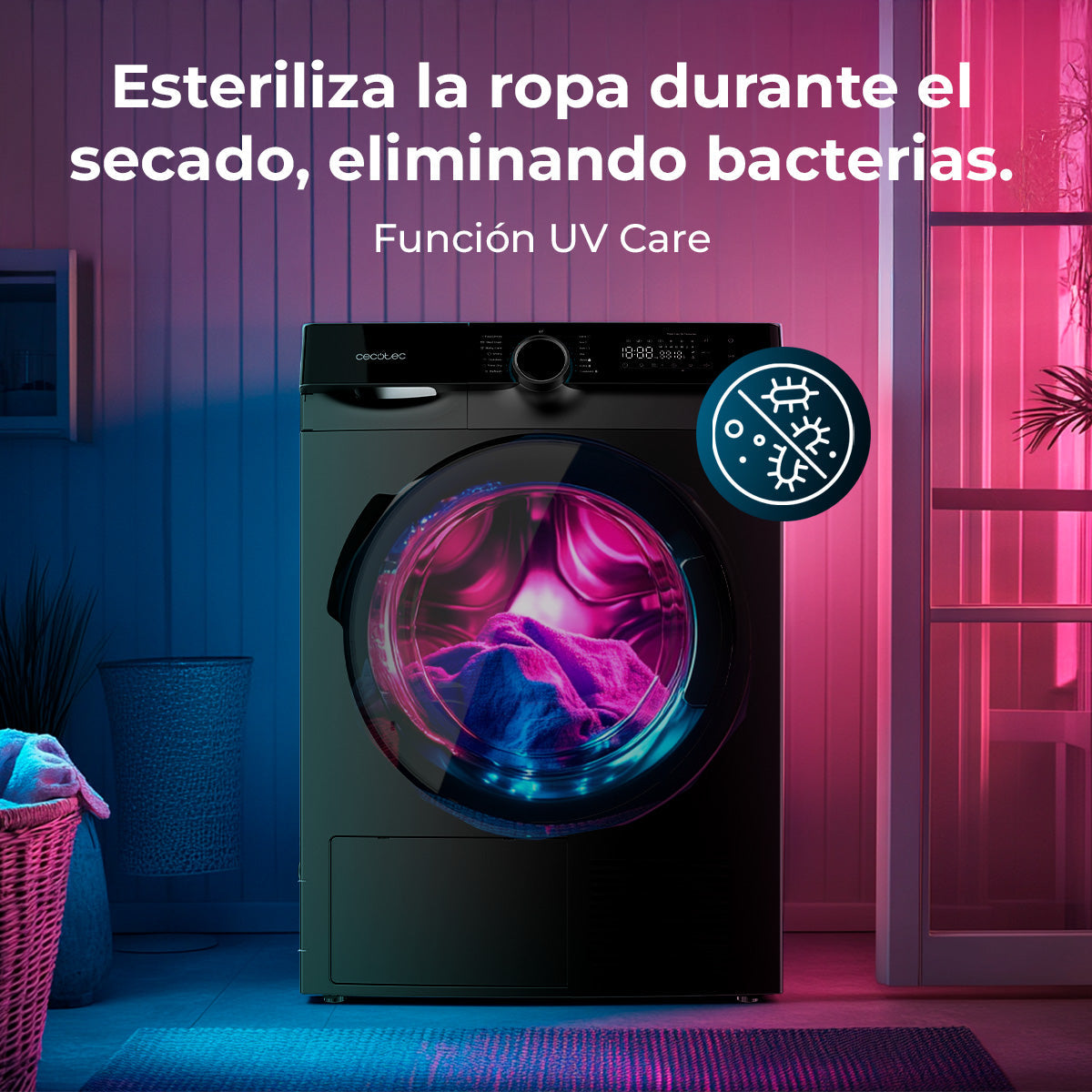 Cecotec Bolero DressCode Dry 10505 Inverter Secadora 10 Kg con Bomba de Calor y Ahorro Energético