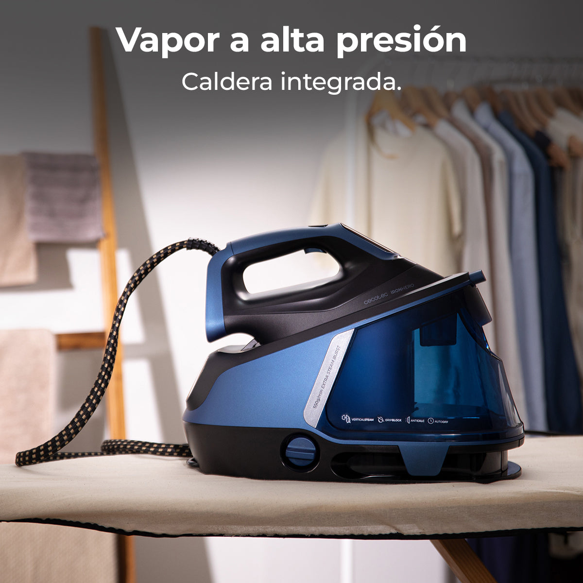 Cecotec IronHero H3000 Estación de Planchado Geyser 3000 W Vapor Continuo 155 g por minuto 550 g por minuto