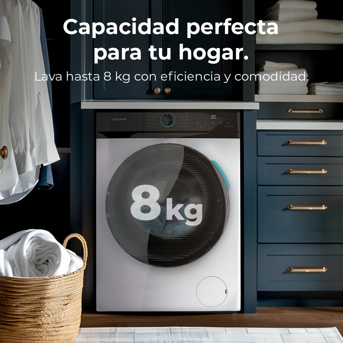 Cecotec Lavadora Bolero DressCode 8110 Inverter 8 kg 1200 rpm Clase A Ahorro Energetico