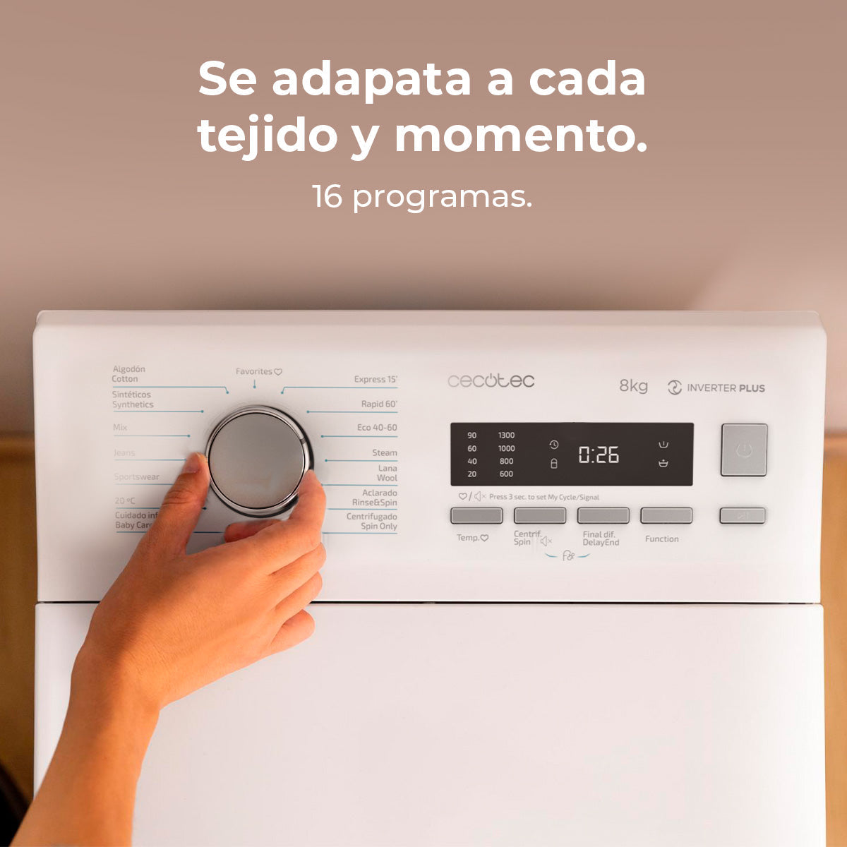 Cecotec Bolero DressCode Top Max 8 Kg Lavadora Inverter Plus Clase A Alta Eficiencia Energetica