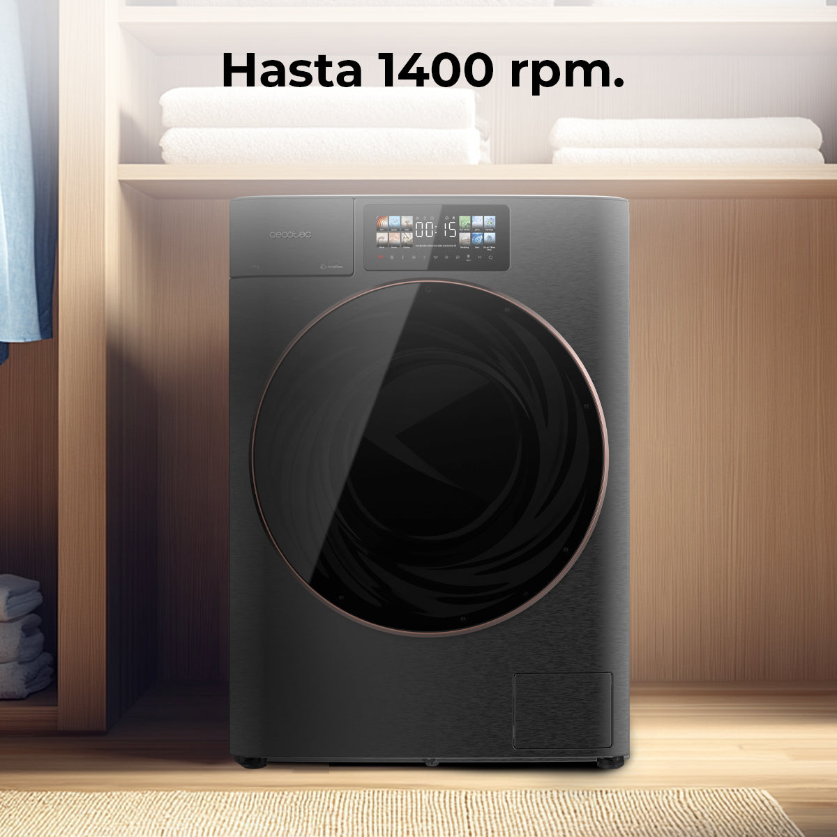 Cecotec Lavadora Bolero DressCode 9950 Autodose Inverter 3D Acero 9 Kg 1400 RPM Clase A