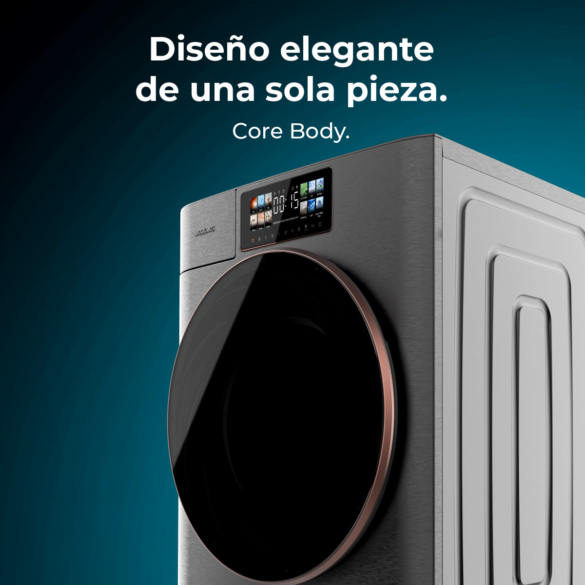 Cecotec Lavadora Bolero DressCode 10950 Autodose Inverter 10 kg 1400 rpm Clase Energetica A Acero