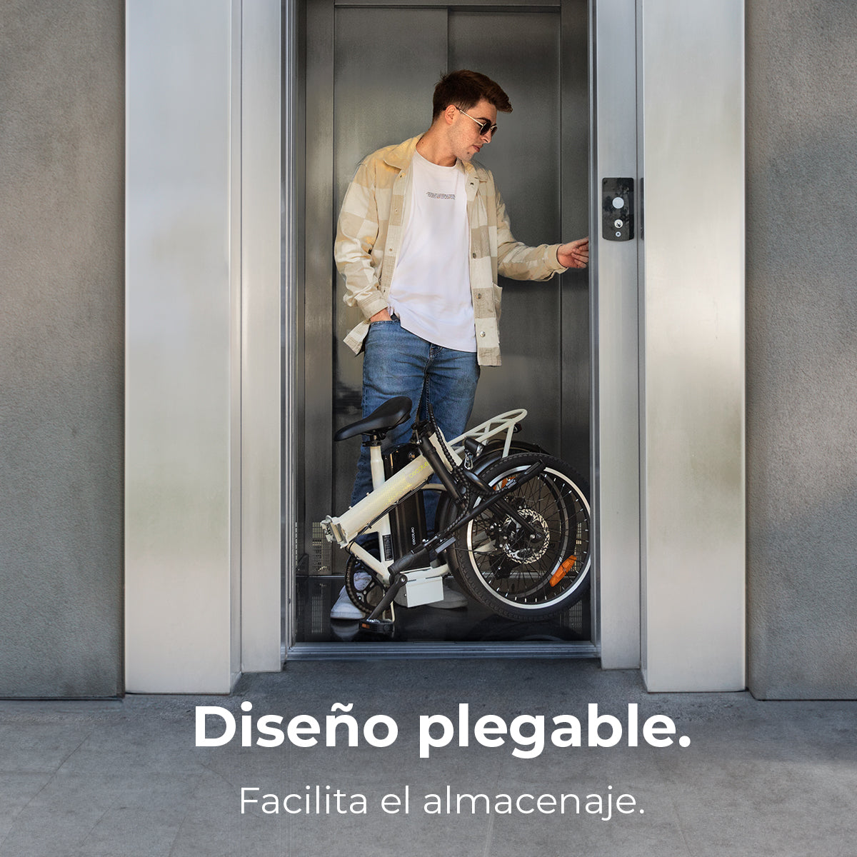 Cecotec Bicicleta Eléctrica Flexy 250W, 35 km autonomía, Batería extraíble 270Wh, Ruedas 20 pulgadas, Velocidad 25 km/h