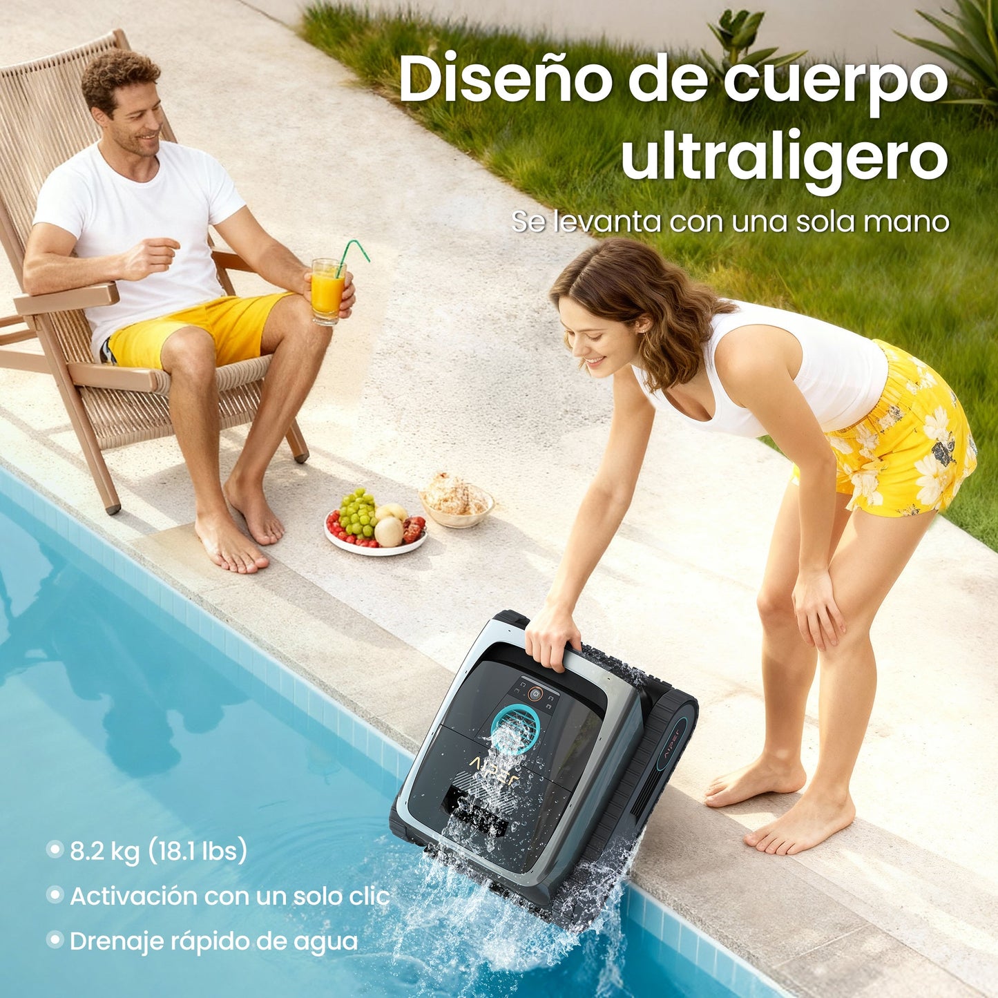 Aiper Scuba V3 Robot Limpiafondos de piscina de batería sin cable