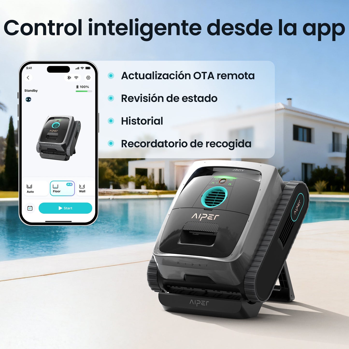 Aiper Scuba V3 Robot Limpiafondos de piscina de batería sin cable