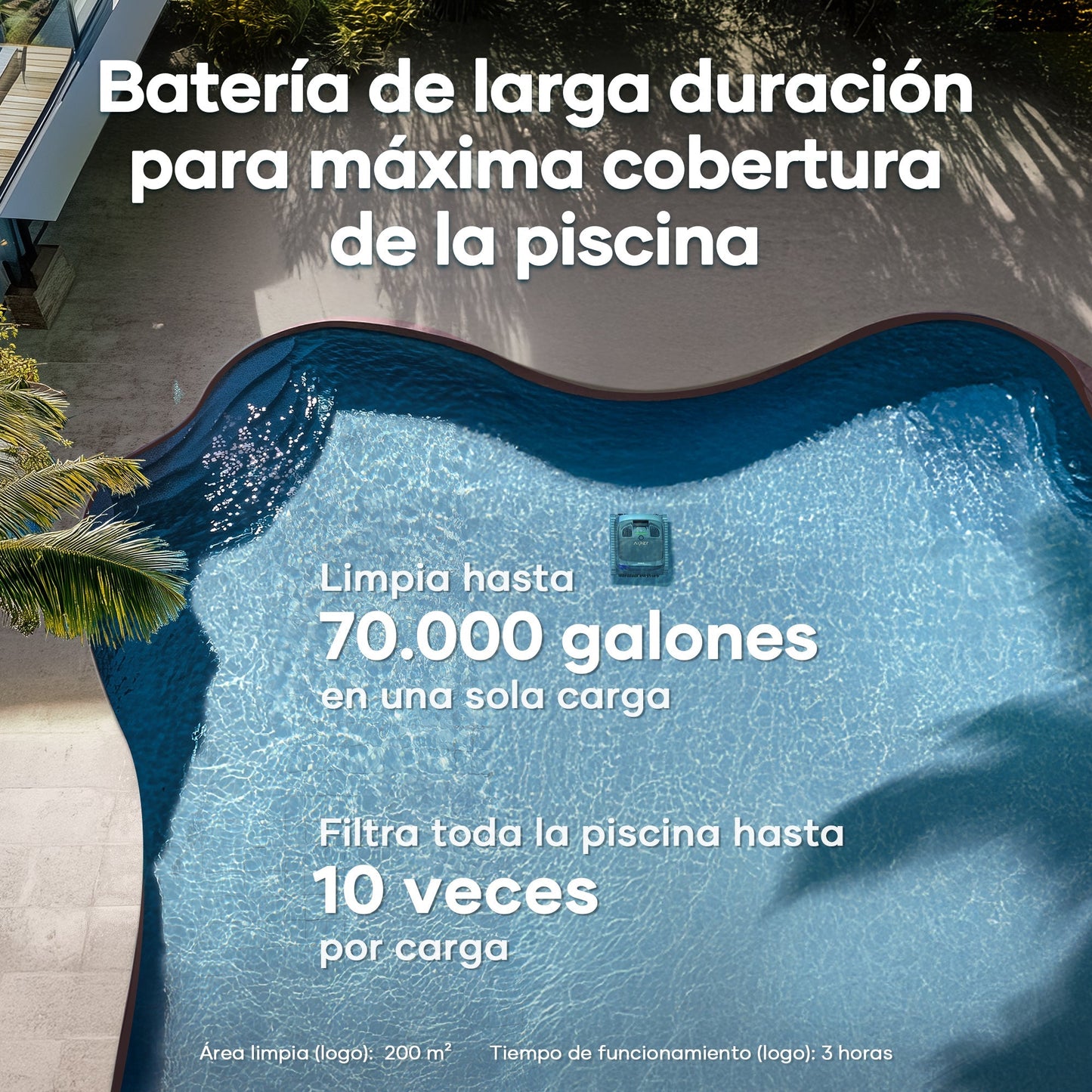 Aiper X1  Robot Limpiafondos de piscina de batería sin cable
