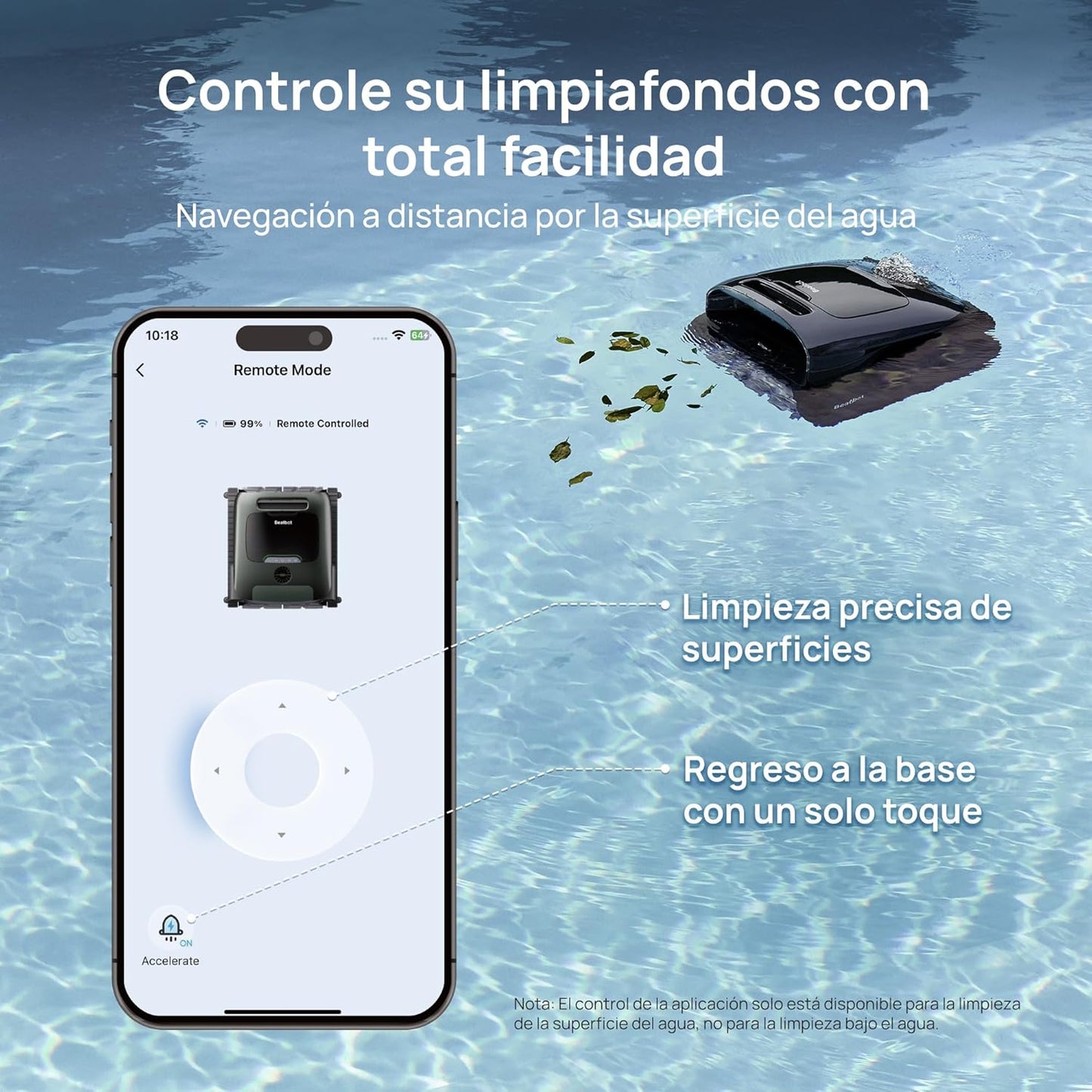 Beatbot AquaSense 2 Pro Robot limpiafondos sin cable para piscina