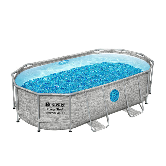 Bestway – Power Steel piscina desmontable ovalada (427 x 250 x 100 cm)