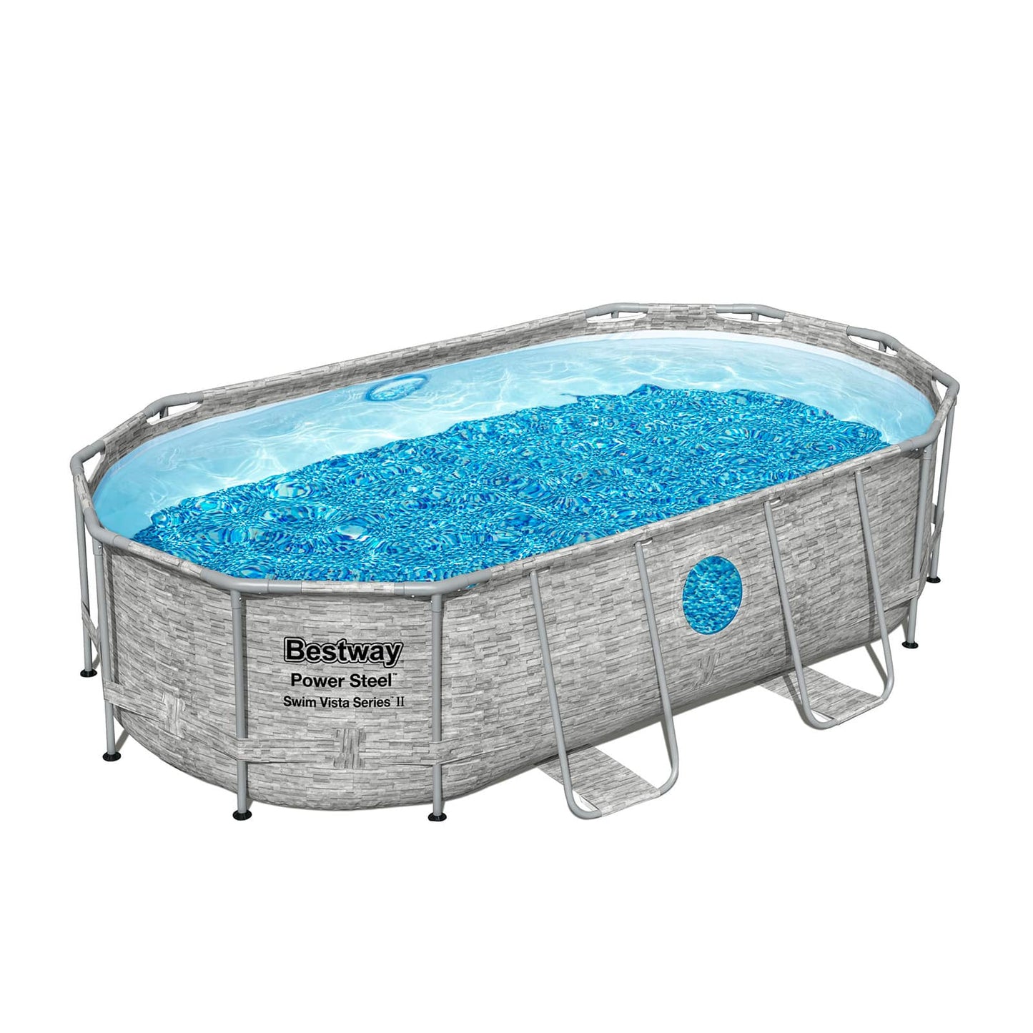 Bestway – Power Steel piscina desmontable ovalada (549 x 341 x 122 cm)