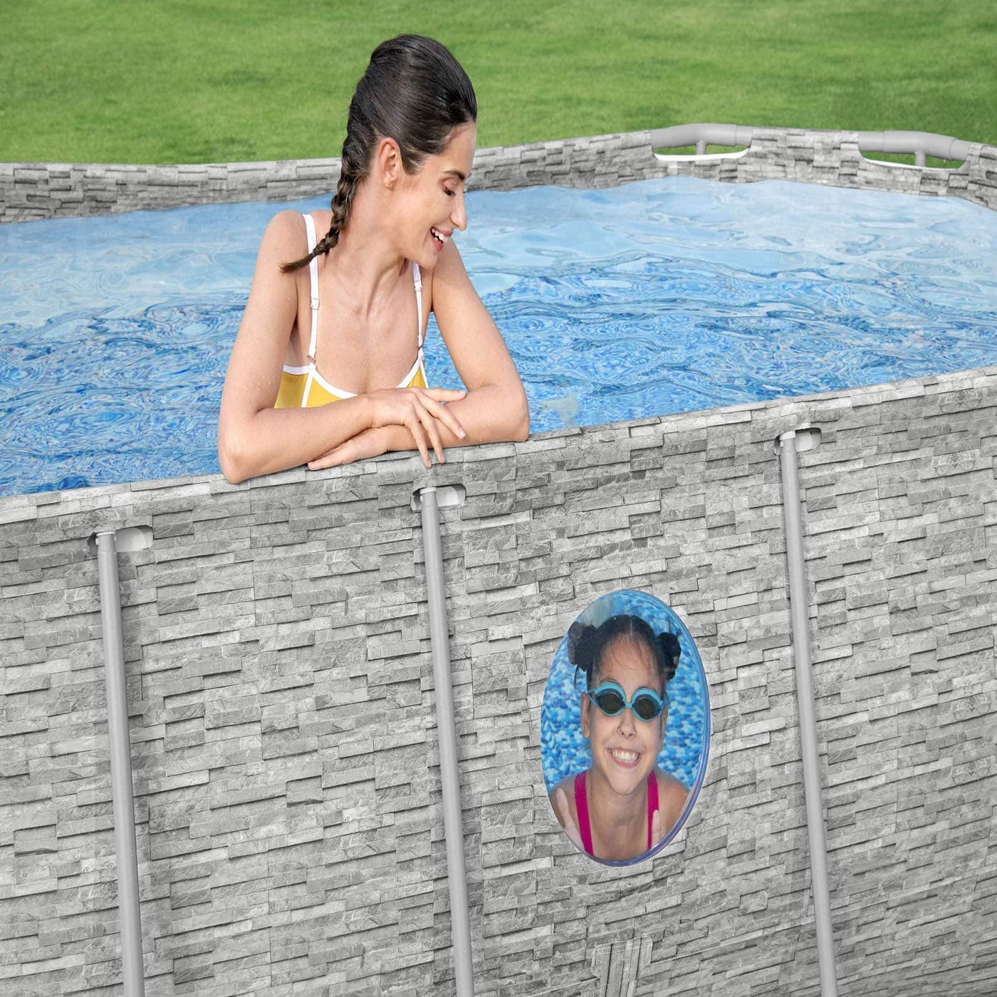 Bestway – Power Steel piscina desmontable ovalada (549 x 341 x 122 cm)