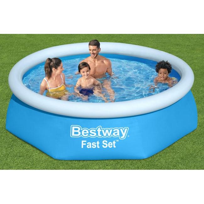 Bestway – Piscina hinchable Fast Set con depuradora (244 × 61 cm)