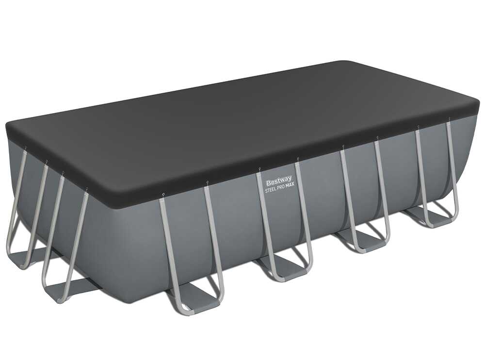 Bestway – Power Steel piscina desmontable rectangular (488 × 244 × 122 cm)