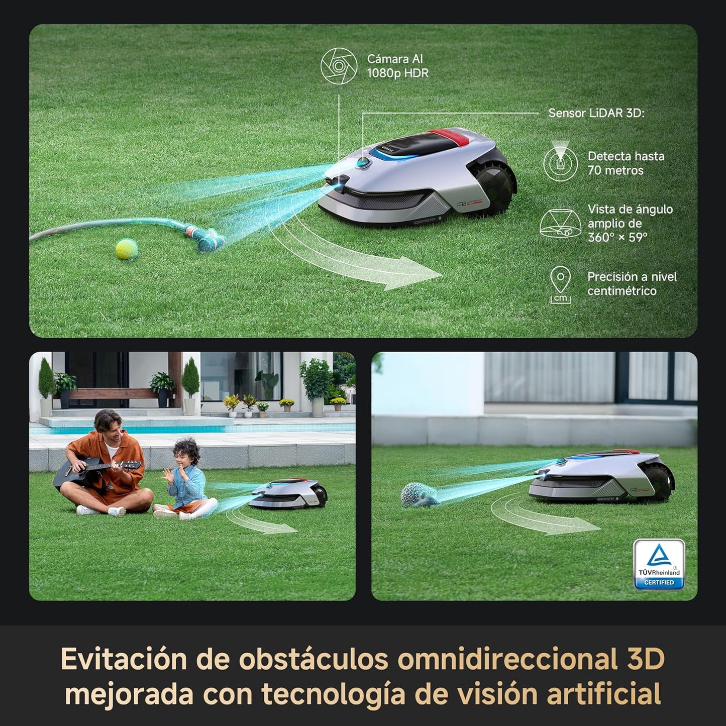 Dreame – A2 1200 robot cortacésped sin cable perimetral