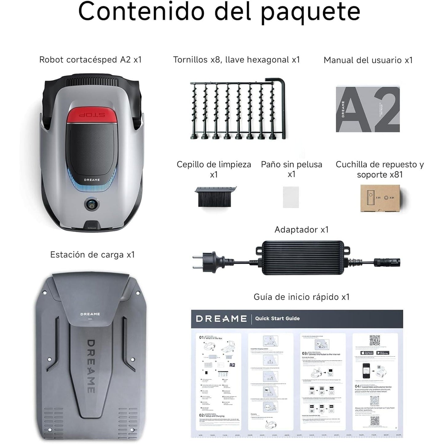 Dreame – A2 1200 robot cortacésped sin cable perimetral