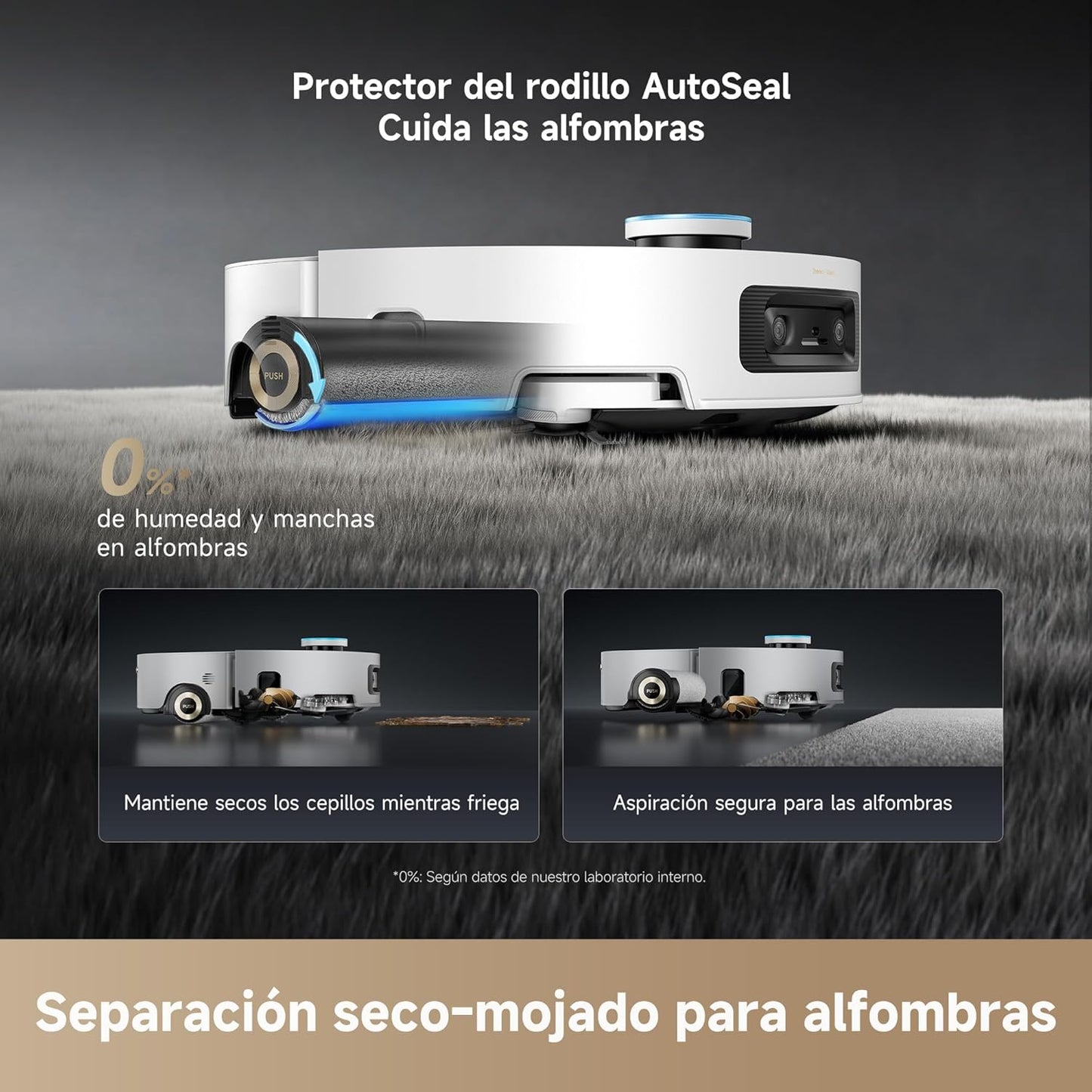 Dreame – Aqua10 Ultra Roller Complete Robot aspirador y fregasuelos blanco con base automática para hogar