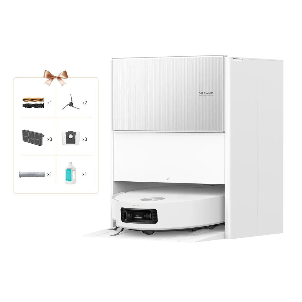 Dreame – Aqua10 Ultra Roller Complete Robot aspirador y fregasuelos blanco con base automática para hogar