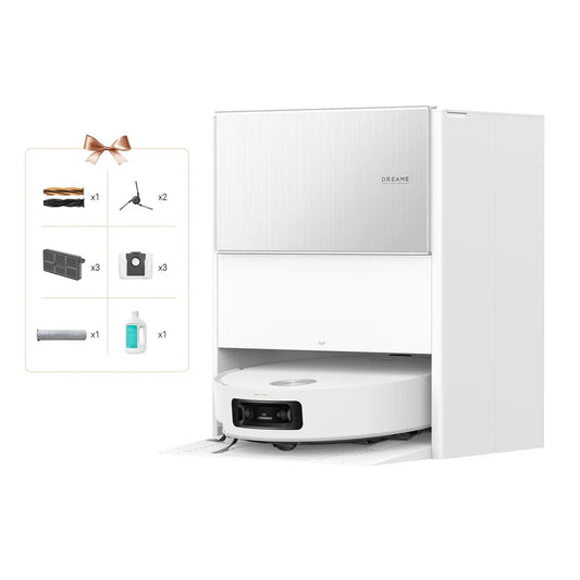 Dreame – Aqua10 Ultra Roller Complete Robot aspirador y fregasuelos blanco con base automática para hogar