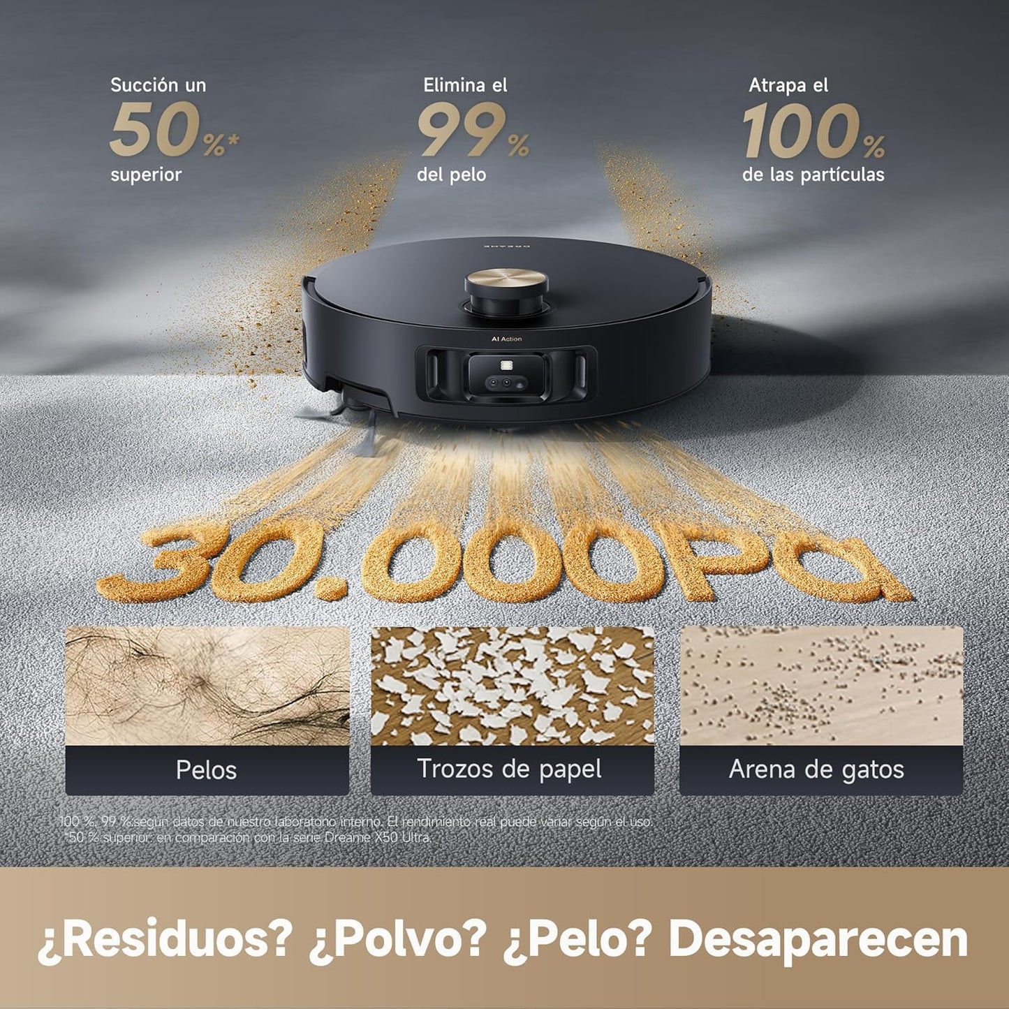 Dreame – Aqua10 Ultra Roller Complete Robot aspirador y fregasuelos negro con base automática para hogar