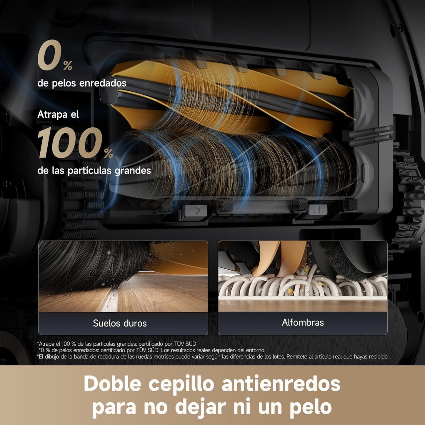 Dreame – Aqua10 Ultra Roller Complete Robot aspirador y fregasuelos negro con base automática para hogar