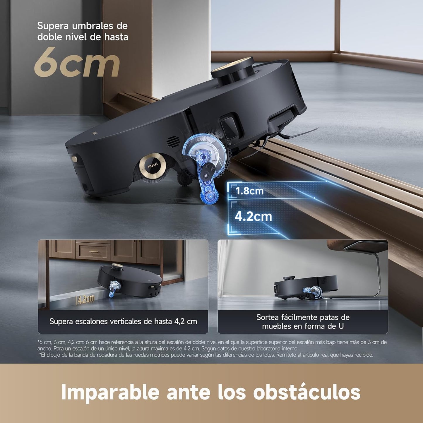Dreame – Aqua10 Ultra Roller Complete Robot aspirador y fregasuelos negro con base automática para hogar