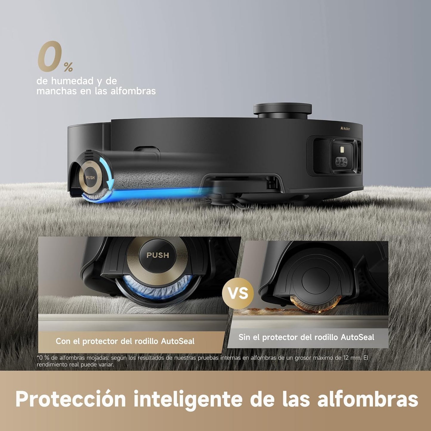 Dreame – Aqua10 Ultra Roller Complete Robot aspirador y fregasuelos negro con base automática para hogar