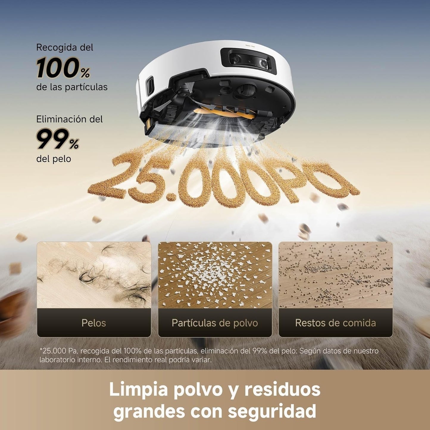 Dreame – Aqua10 Ultra Track Robot aspirador y fregasuelos blanco con base automática para hogar