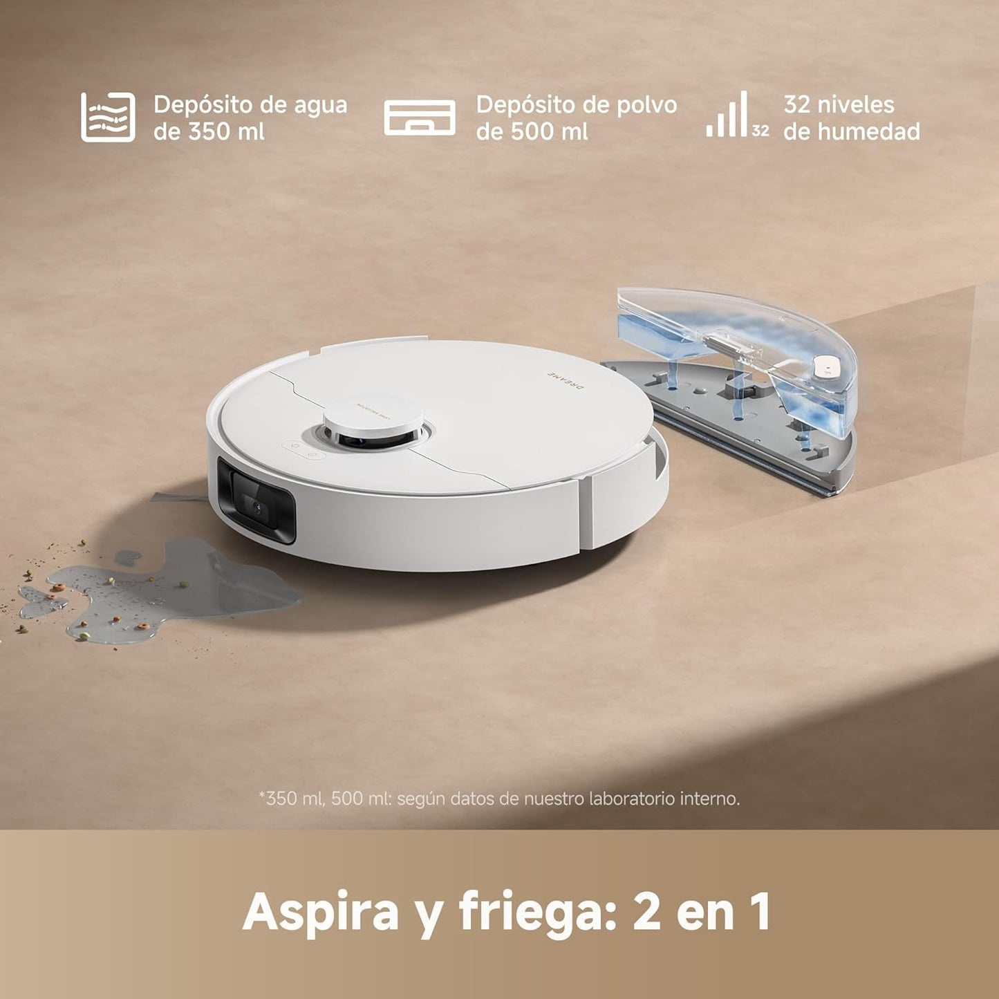 Dreame – D20 Pro Plus robot aspirador blanco