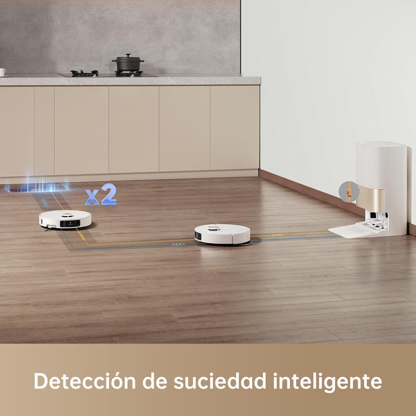 Dreame – X40 Ultra Complete Robot aspirador y fregasuelos blanco con base automática y navegación inteligente para hogar