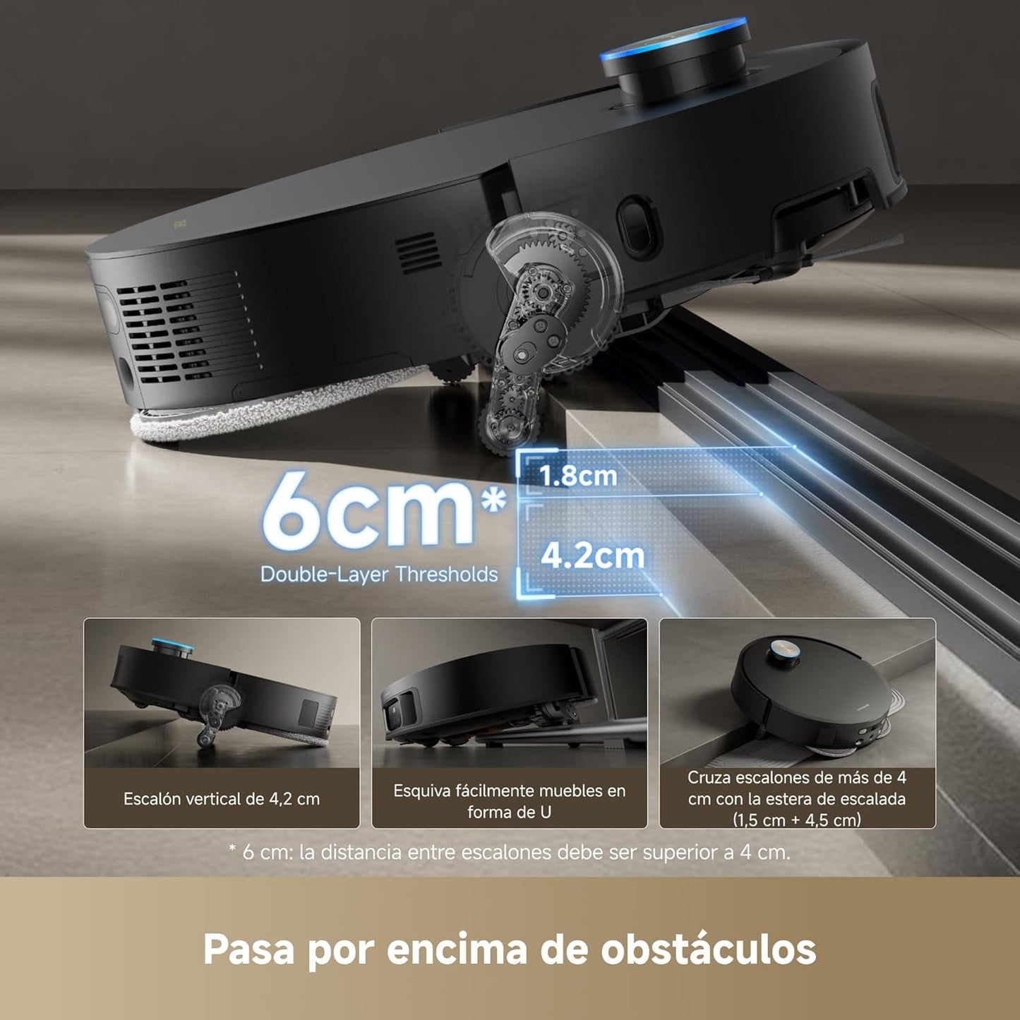 Dreame – X50 Master Robot aspirador y fregasuelos con base automática para hogar