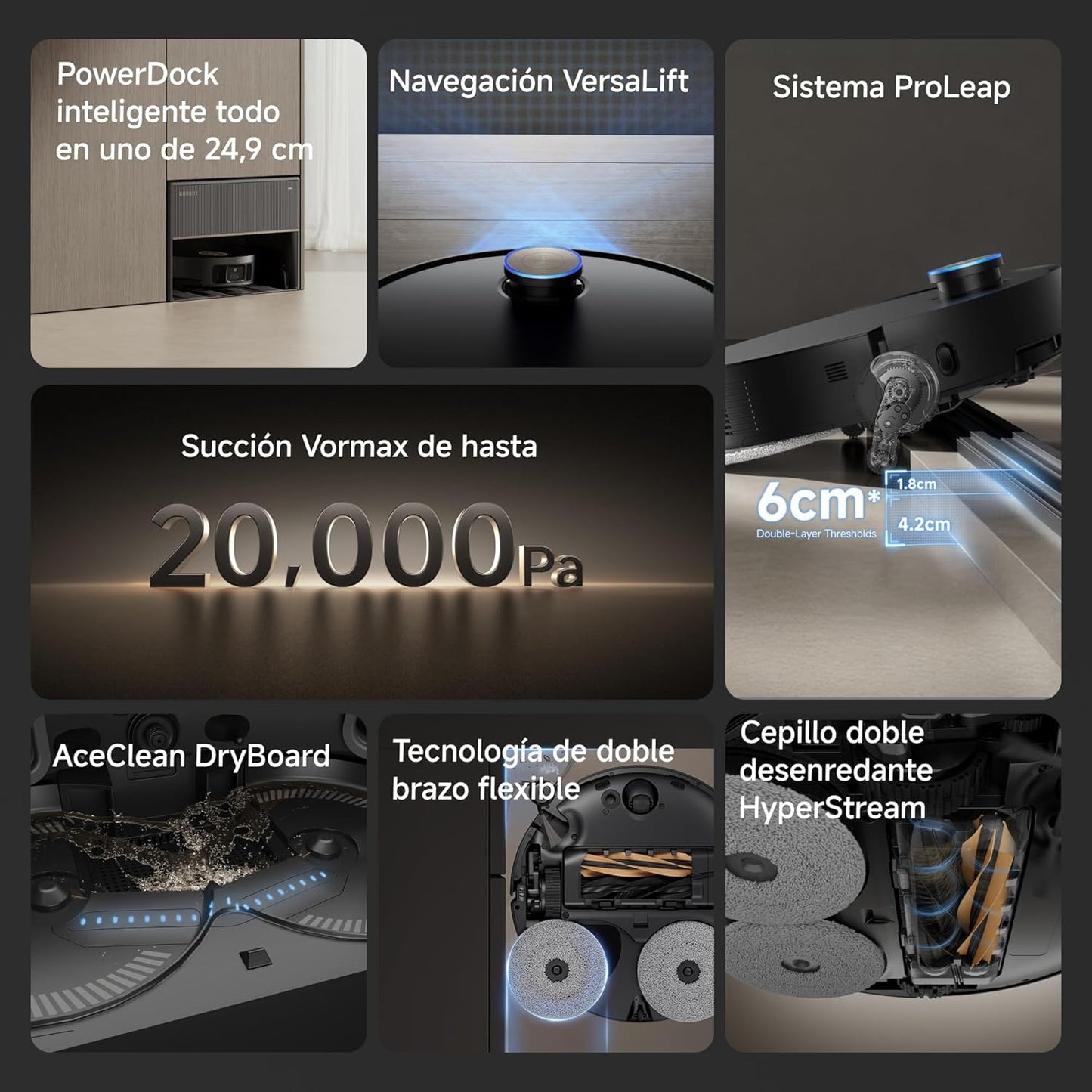 Dreame – X50 Master Robot aspirador y fregasuelos con base automática para hogar