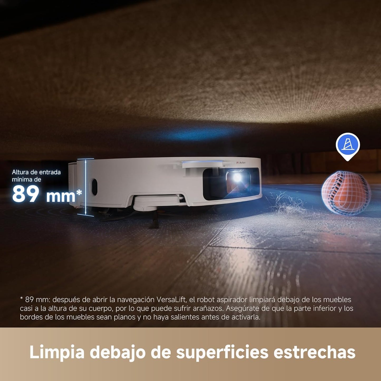 Dreame – X50 Ultra Complete Robot aspirador y fregasuelos blanco con base automática para hogar