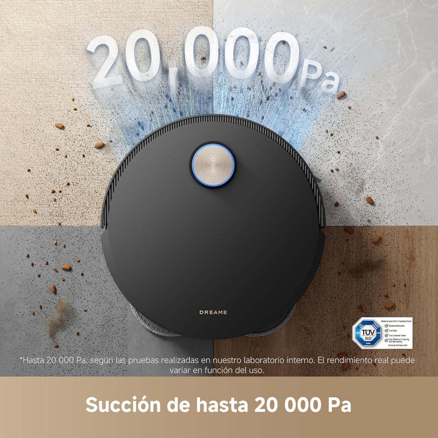 Dreame – X50 Ultra Complete Robot aspirador y fregasuelos negro con base automática para hogar