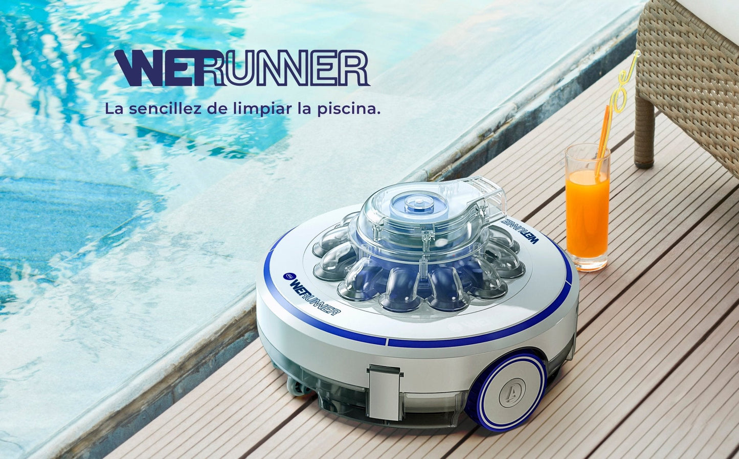 GRE - Wet Runner Limpiafondos piscina bateria sin cable RBR60