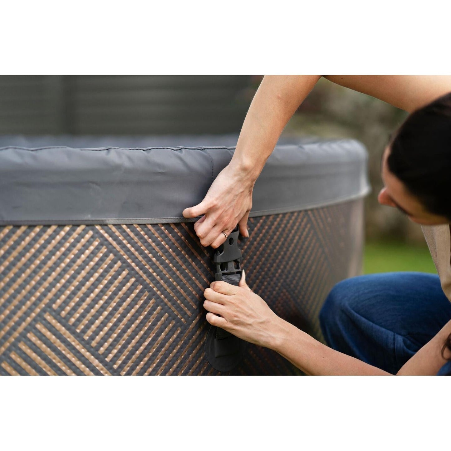 MSpa - Spa hinchable semirrígido circular Mono-Eco 6-8 personas