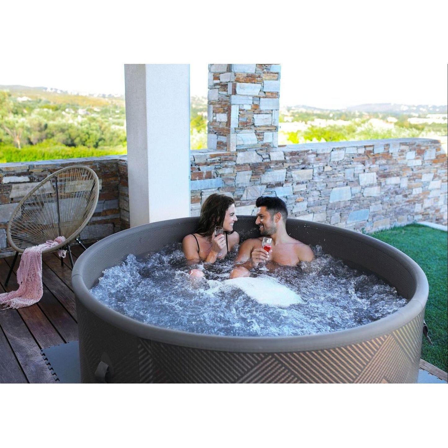 MSpa - Spa hinchable semirrígido circular Mono-Eco 4-6 personas