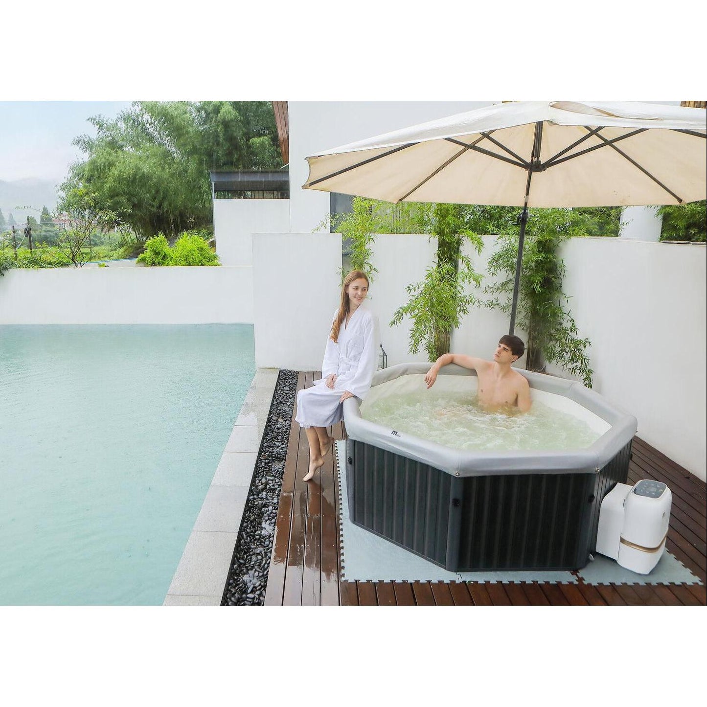 MSpa - Spa rígido cuadrado Tuscany 4–6 personas