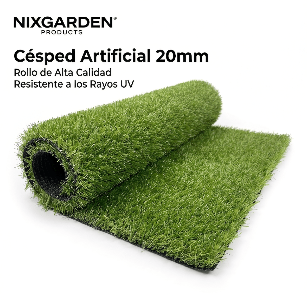 Nix Garden - Rollo Césped Artificial 20 mm tamaño 1x5 m (5 m²)
