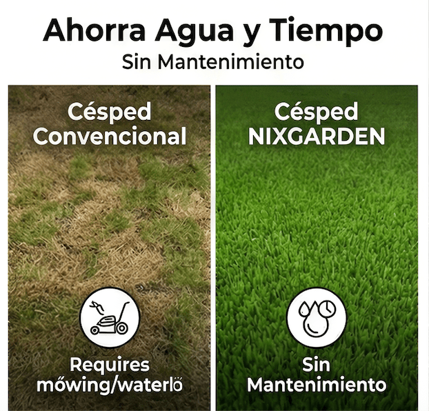 Nix Garden - Rollo Césped Artificial 20 mm tamaño 1x5 m (5 m²)